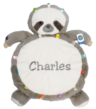 BESTEVER Baby Mat - Taggies Molasses Sloth with Happy Times Lettering
